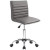 Lacoo Faux Leather Mid Back Task Chair Swivel Office Desk Chair, White