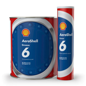 Aeroshell 6 aviation grease can and cartridge