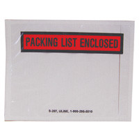 Packing list envelope