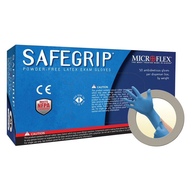 SAFE GRIP DISPOSABLE LATEX GLOVES