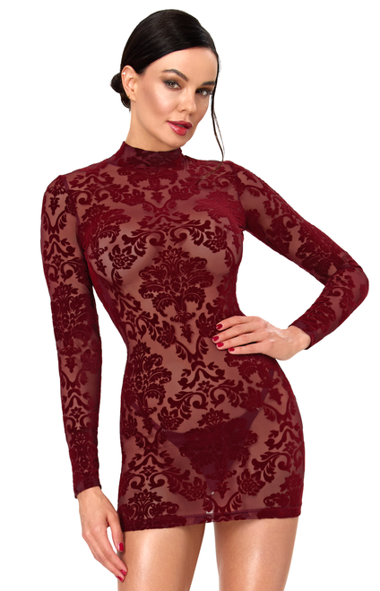F423 Masquerade Open-Back Mini Dress