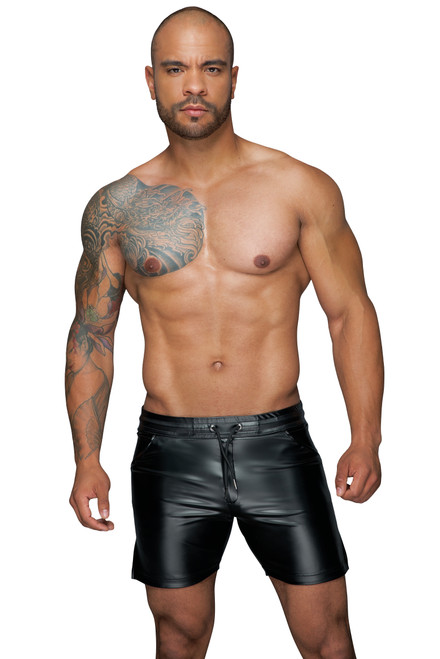 F304 Taboo wetlook leggings with open crotch and bum - Noir Handmade - B2B