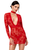 F415 Lovebite Plunging V Mini Dress