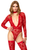 F416 Lovebite Plunging V Bodysuit