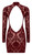 F423 Masquerade Open-Back Mini Dress