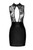 F241 Short dress with powerwetlook skirt and tulle top