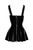 F248 Short PVC dress with frilled shoulder straps