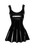 F248 Short PVC dress with frilled shoulder straps