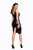 F251 Powerwetlook midi dress with zipper in front