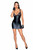 F254 Powerwetlook mini-dress with lace chest and 2-way zipper