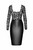 F295 Euphoria lace and wetlook midi dress