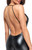 F306 Mirage catsuit with jewelry rhinestone chain adorning the back