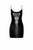F307 Mirage wetlook mini dress with jewelry rhinestone chain