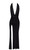 F373 Onyx Liquid Long dress