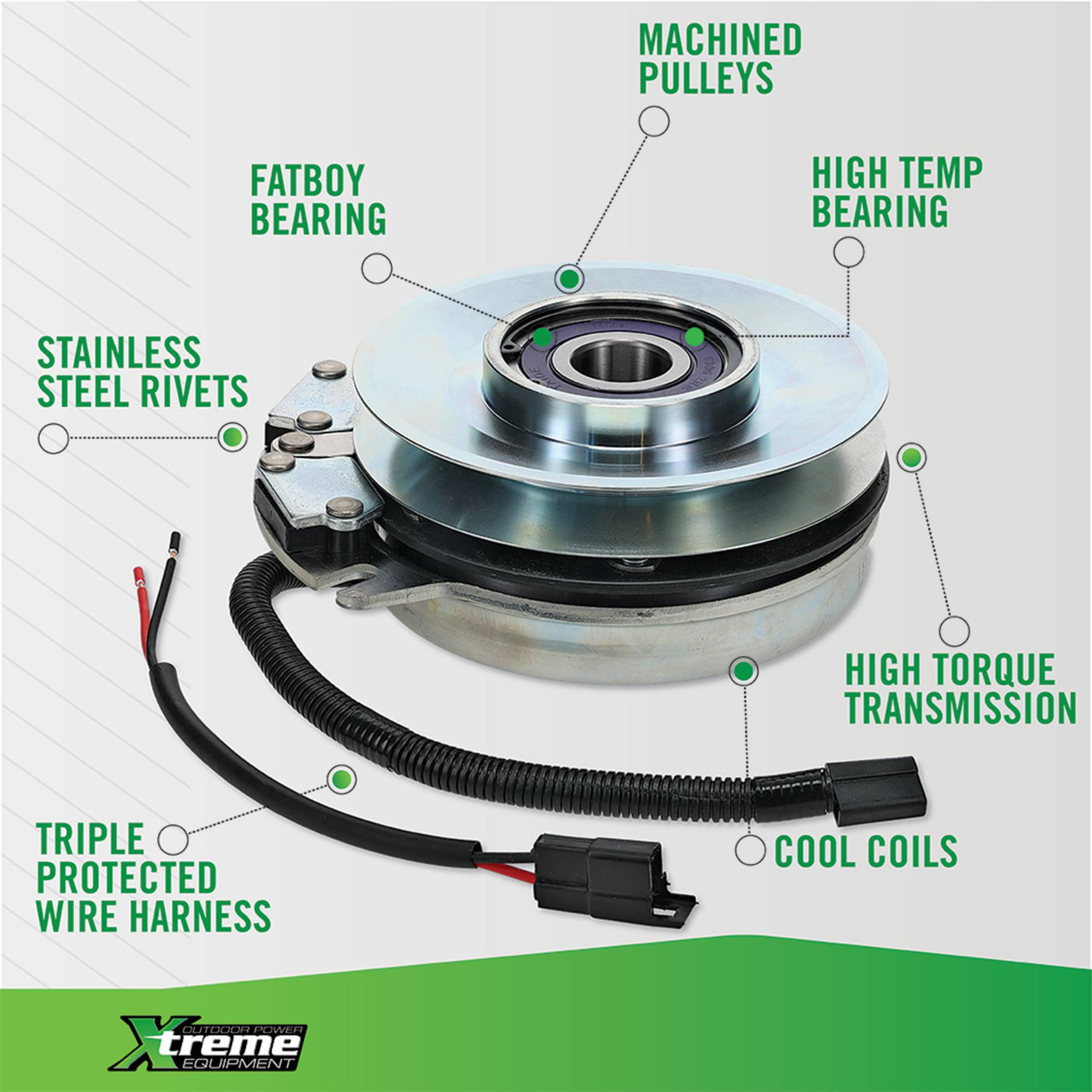 Embrague De Toma De Fuerza (PTO) HD Switch – 210 Ft Lb – Para John Deere ZTrak – Reemplaza Warner 5218-91, TCA12522