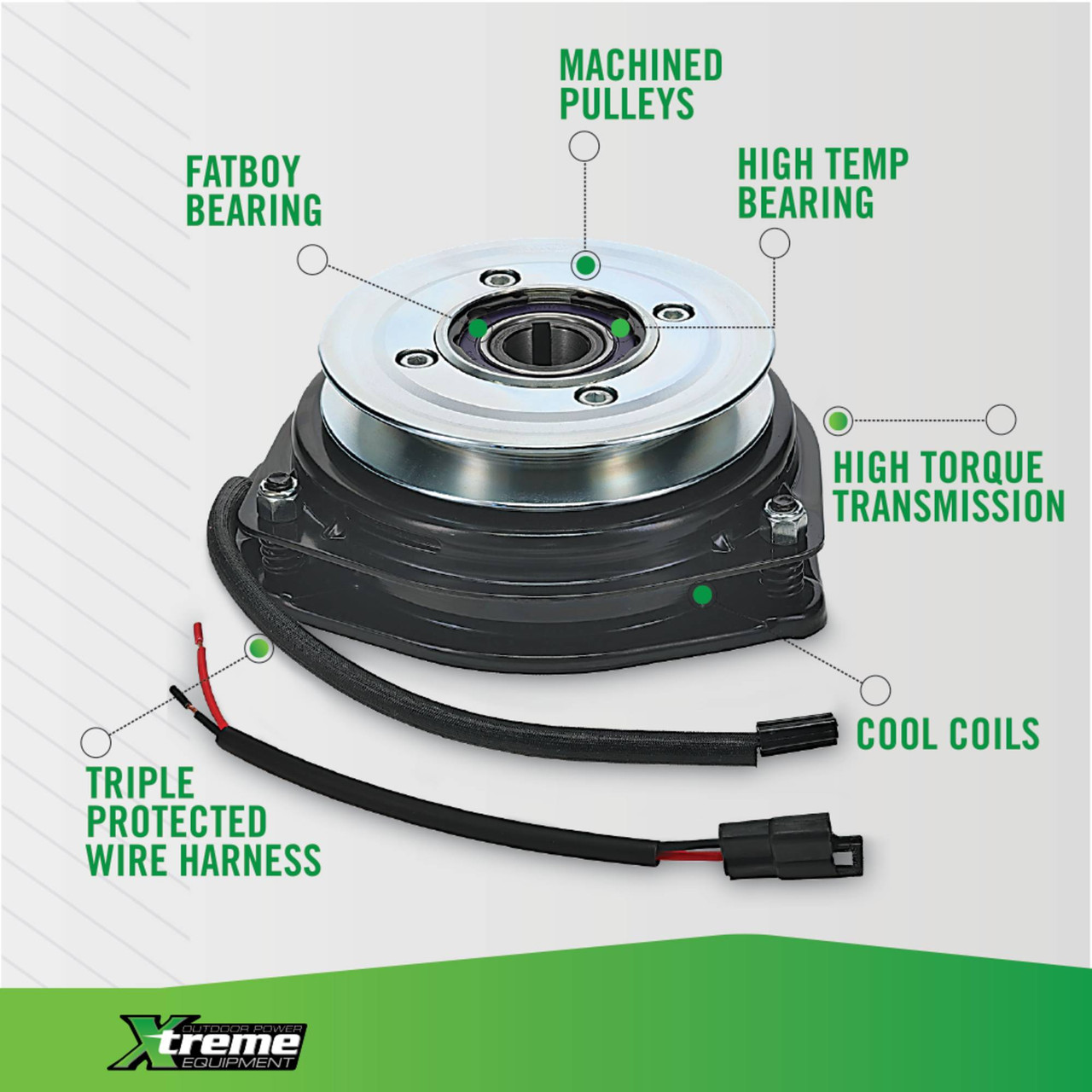 X0670 PTO Clutch For Scag 461661 w/High Torque & Replaceable Wire