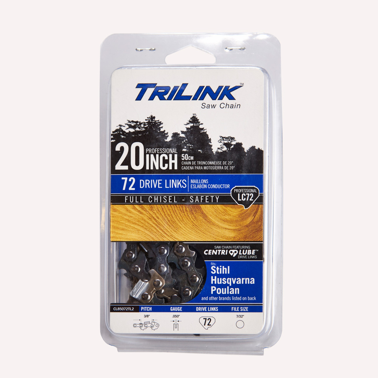 TriLink Chainsaw Chain 3/8 STD Chisel 050 70DL for Solo 603 D72