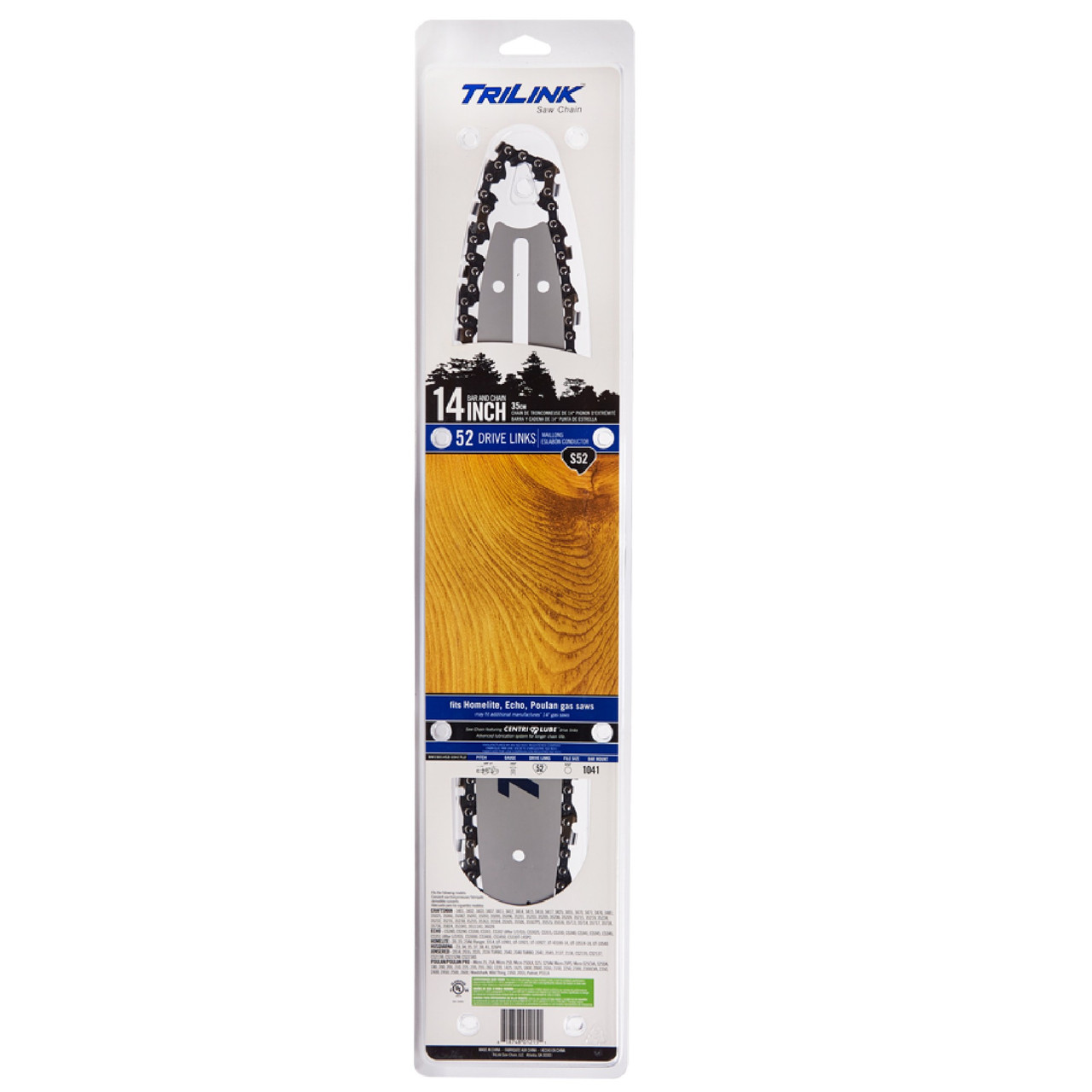 Bar & Chain Combo 14 inch Mini 3/8 LP .050 52DL for Cub Cadet CS3916 ...