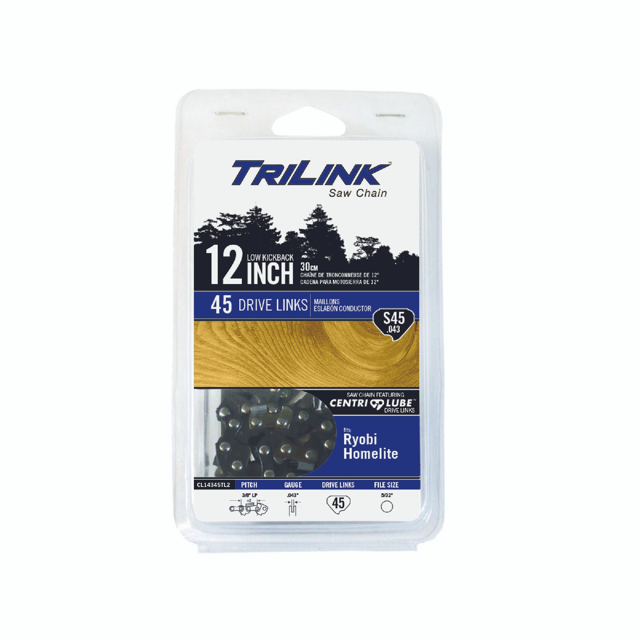 TriLink 3/8 LP Semi-Chisel .043 45DL for Echo CS305 R45 - 90PX