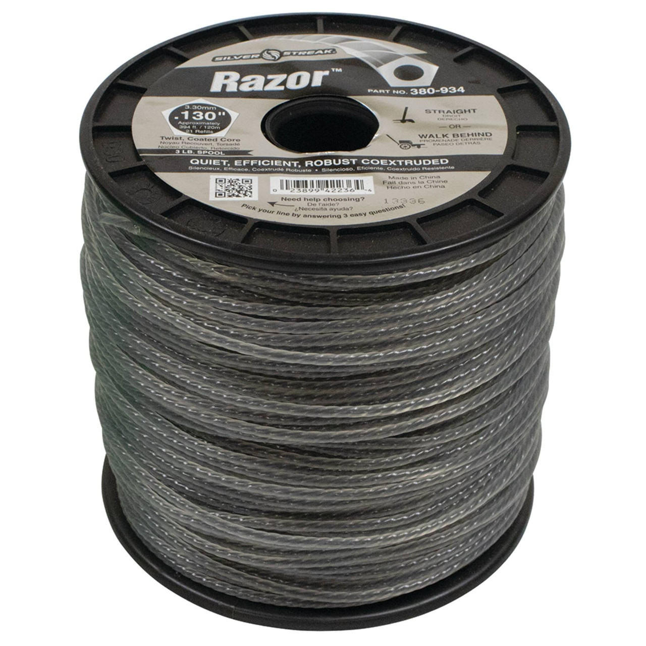 A Spool Razor Stens Silver Streak Razor Trimmer Line For .130 3 lb. Spool, 380-934 ...