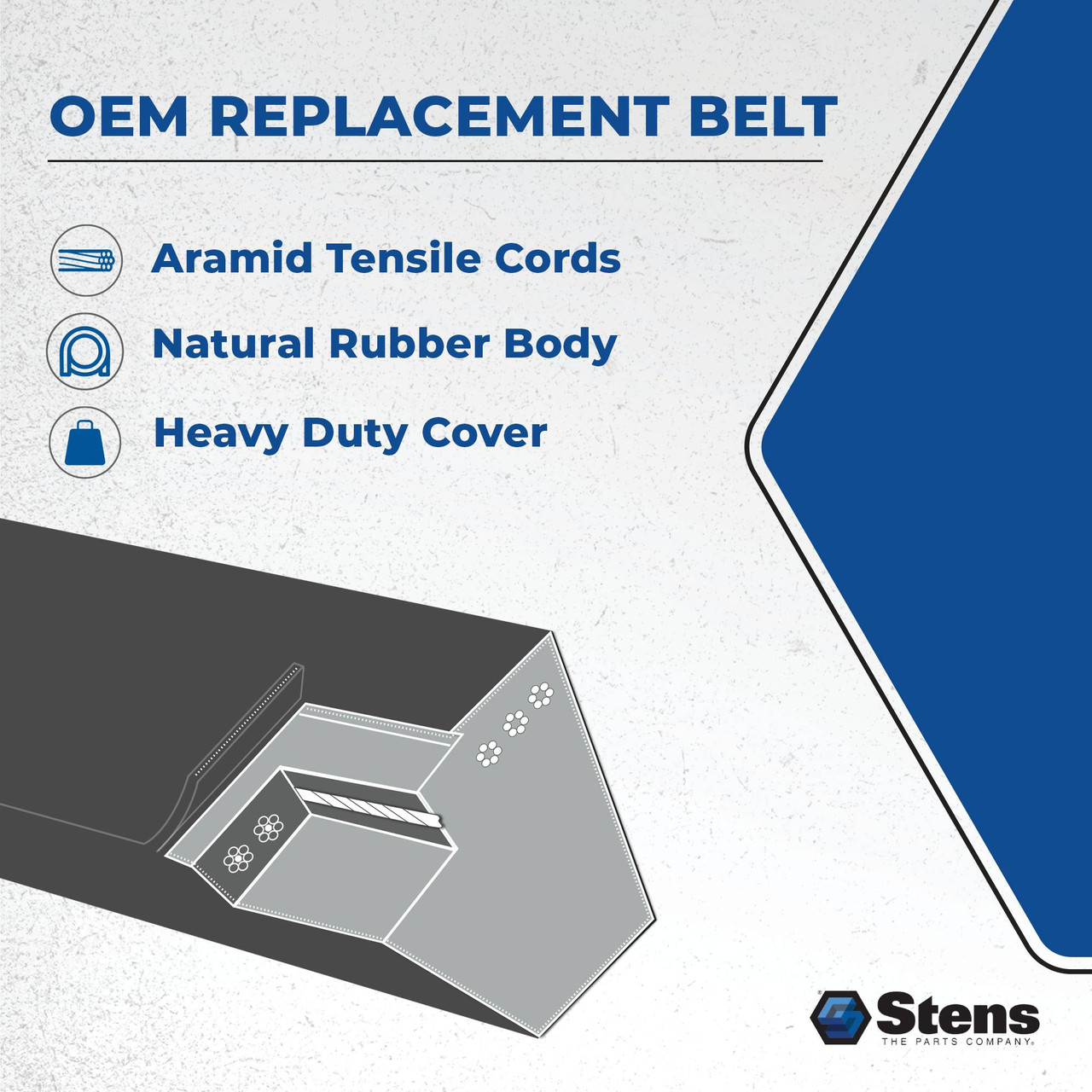 Stens OEM Replacement Belt 265-201 for Sabre 1438, 1538, 1542