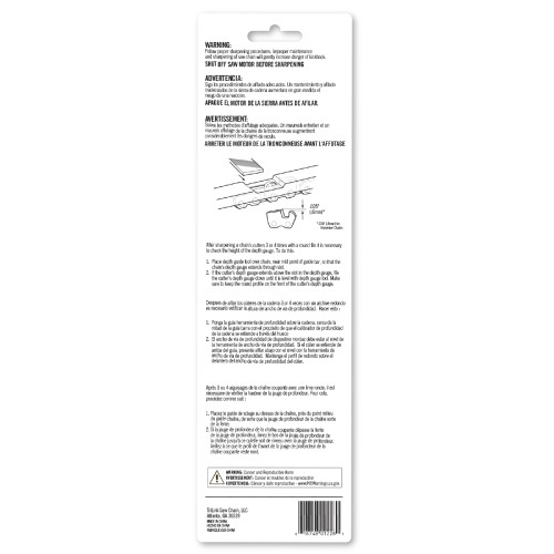 TriLink Depth Gauge and Flat File for Oregon Depth Gauge, Flat File; DGFF001TL2