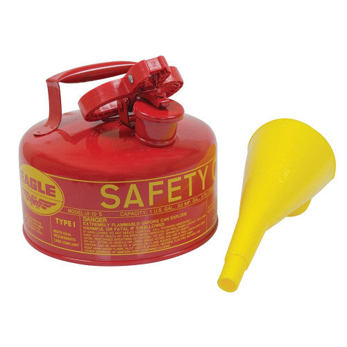 Stens Metal Safety Fuel Can 765-180 for Eagle 1 Gallon With Funnel
