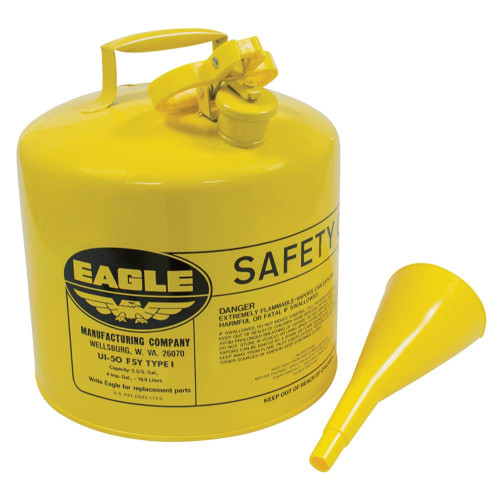 Stens Metal Safety Diesel Can 765-200 for Eagle 5 Gallon With Funnel