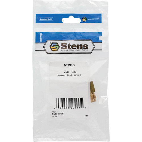 Swivel Right angle for large Schrader fitting for fuel pressure tap; 750-930