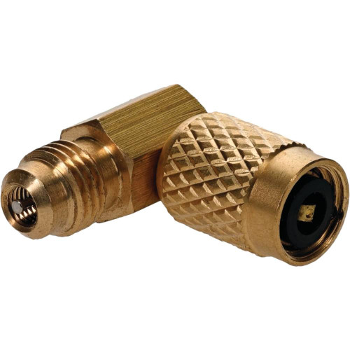 Swivel Right angle for large Schrader fitting for fuel pressure tap; 750-930