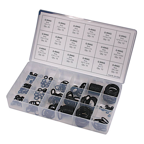O-Rings Kit 225 Piece Kit, Includes the following 10 of 3/8" x 9/16"; 415-299