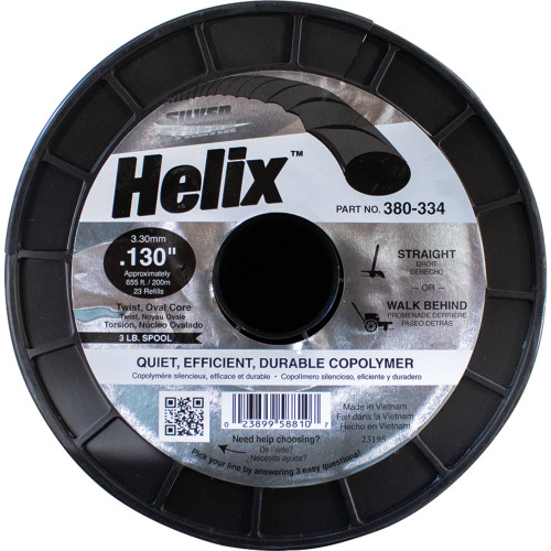 Helix Trimmer Line 655' Approx Length, 0.130" Dia., Twist Shape, 3 lb; 380-334