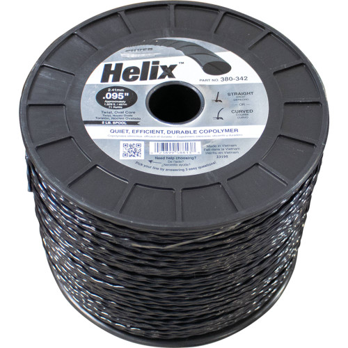 Helix Trimmer Line 1629' Approximate Length, 0.095" Diameter, Black; 380-342