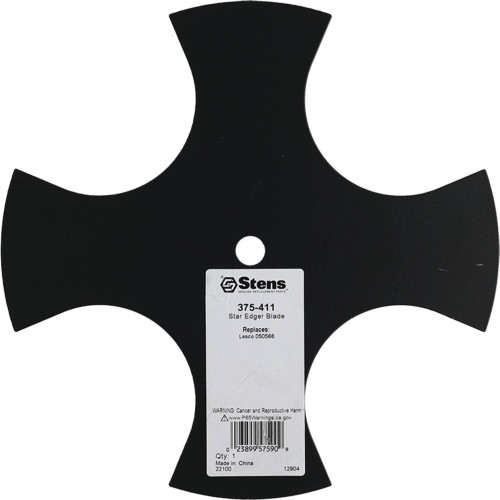 Star Edger Blade 1/2" Center Hole, 9" OD, 0.090" Thickness, Star Type; 375-411