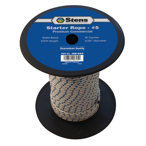 Stens 100' Solid Braid Starter Rope 146-043 for #5 Solid Braid