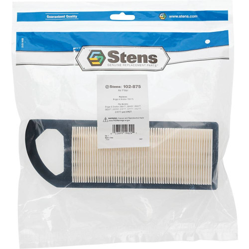 Stens 102-875 Air Filter for Briggs & Stratton Engines John Deere Mowers