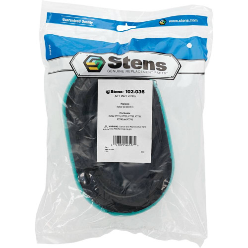 Stens 102-036 Air Filter Combo For Kohler Engines KT715 KT725 KT730 KT735