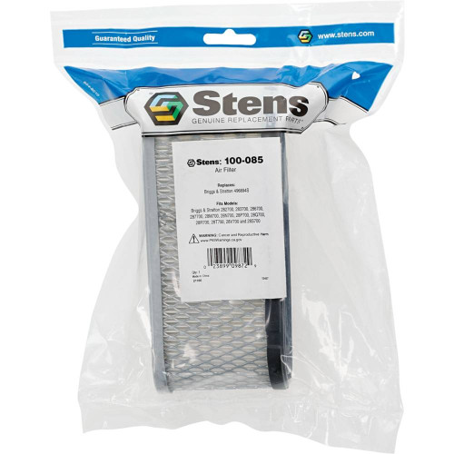 Stens 100-085 Air Filter For Briggs & Stratton Engines Craftsman Mowers