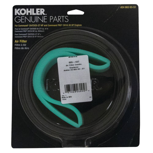 Stens 055-437 Air Filter Combo For Kohler OEM 24 883 03-S1