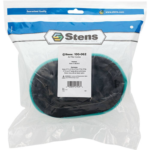Stens Air Filter Combo Shop Pack 100-062-12 For Kohler 16 083 04-S