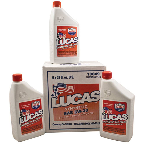 Synthetic Motor Oil For Lucas Oil SAE 5W-30, Six 32 Oz. Bottles; 051-663