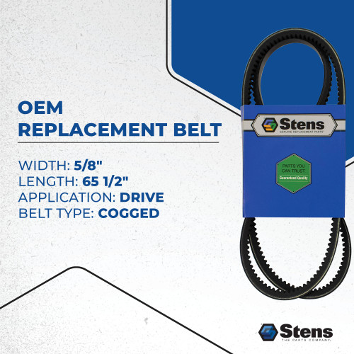 Stens OEM Replacement Belt 265-865 for Scag Tiger Cat, Tiger Cub, Wildcat 483172