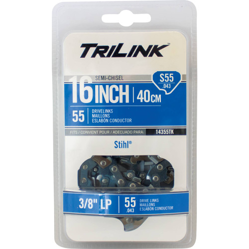 Chain Pre-Cut Loop 55 DL .043" Chainsaw Gauge, 3/8" LP Chainsaw Pitch 14355TK