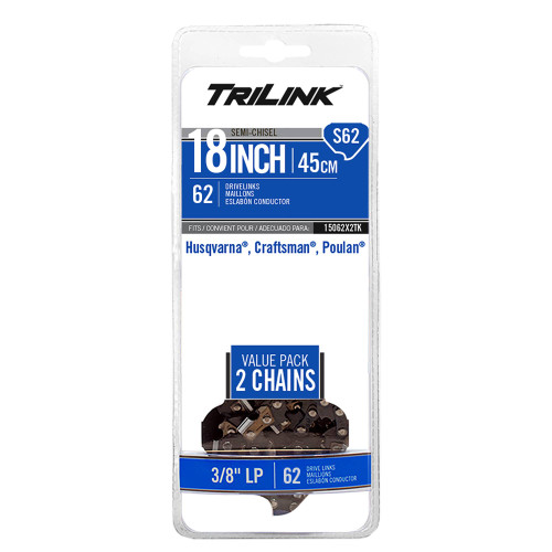 Chain Pre-Cut Loop 62 DL 18" Bar Length, .050" Chainsaw Gauge 15062X2TK