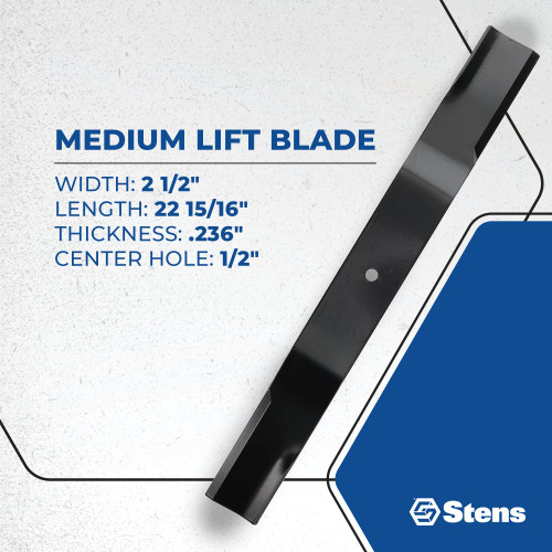 Medium-Lift Blade For Jacobsen HR600 and HF800 4291662 1/2" Center Hole 310-917