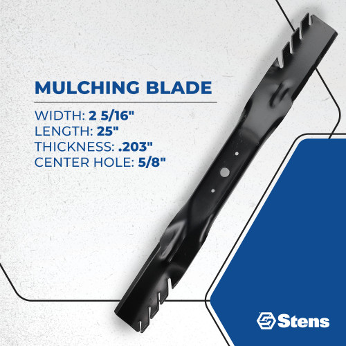 Mulching Blade For Walker DM48 Deck 7705-20 25" Length, 2 5/16" Width 310-929
