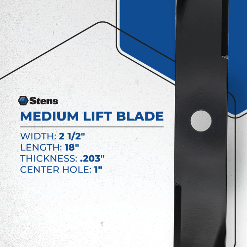 Medium-Lift Blade For Toro 18" Recycler 140-4859 18"Len, 2 1/2" Width; 310-927