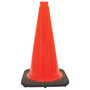 Safety Cone Red/orange with black base Color, 18" HT Size; 751-477