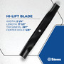 Hi-Lift Blade For Exmark Quest QSS708GEM50200, QT24KA501, QTE691KA501; 330-901