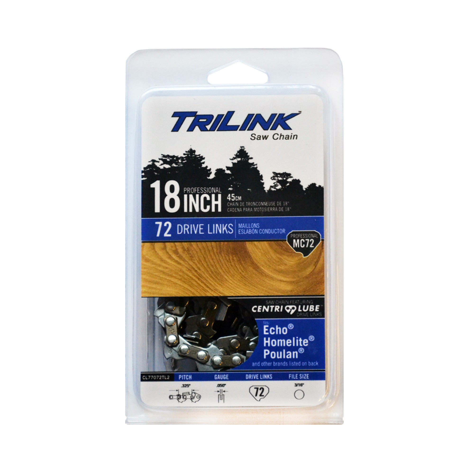 TriLink Chainsaw Chain .325 Chisel .050 72DL for Solo 651 H72